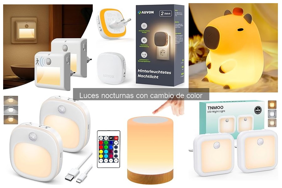 Mejores luces nocturnas con cambio de color para niños