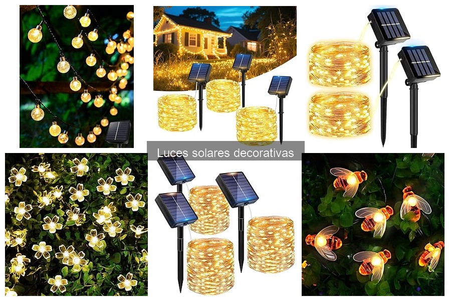 Mejores luces solares decorativas para patios pequeños