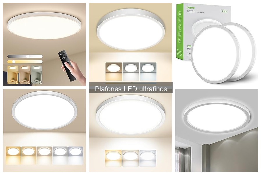 Mejores plafones LED ultrafinos para espacios pequeños