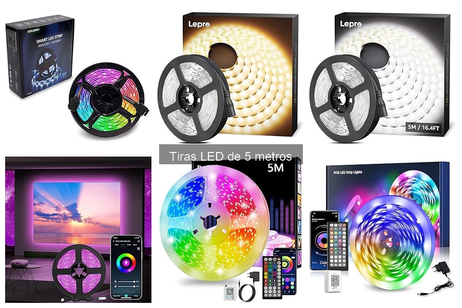** Mejores tiras LED de 5 metros para iluminar interiores