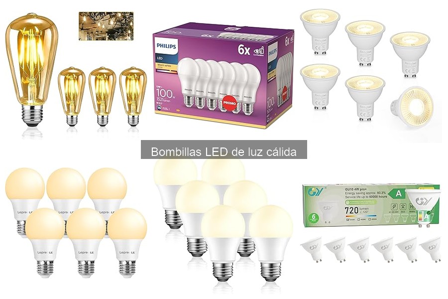 ¿Qué potencia de bombilla LED de luz cálida necesitas?