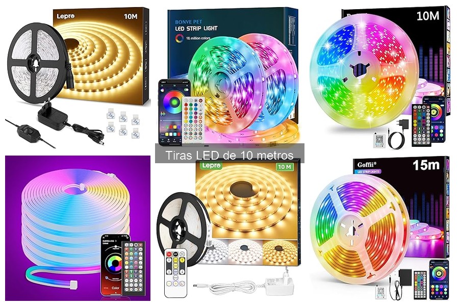 ¿Qué potencia necesitas para tiras LED de 10 metros?