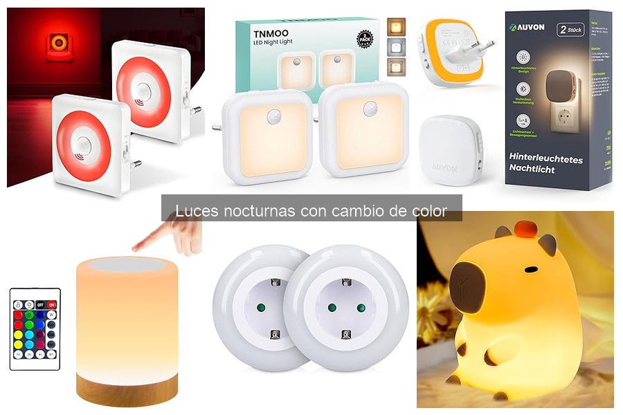 ¿Qué son las luces nocturnas con cambio de color?