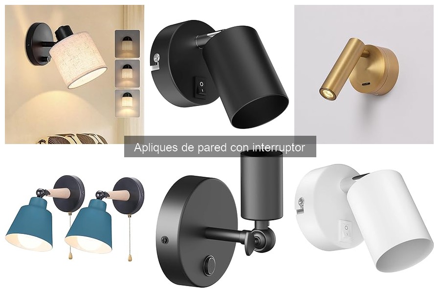 Tipos de apliques de pared con interruptor para tu hogar