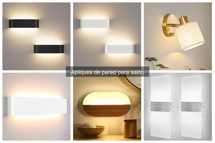 Tipos de apliques de pared para salón: guía completa