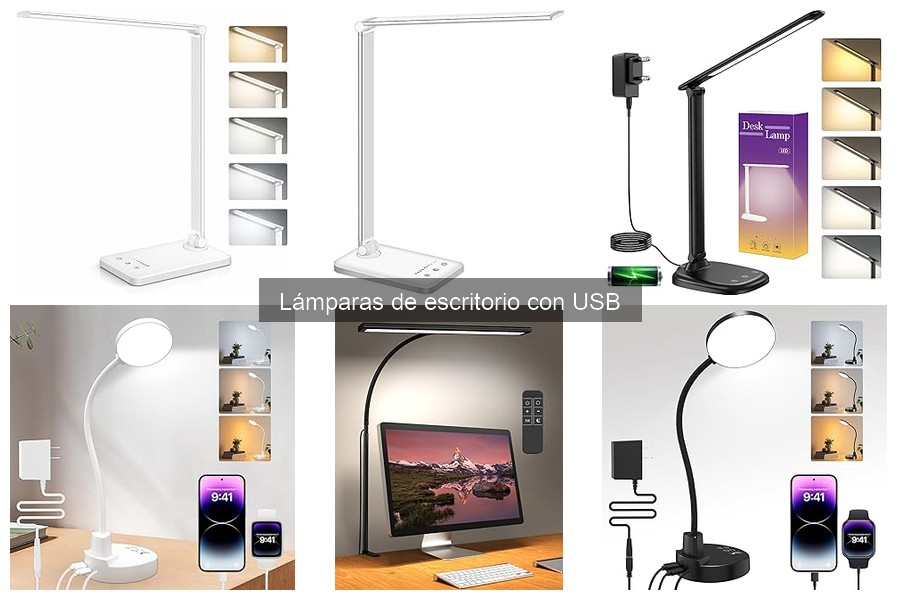 Tipos de lámparas de escritorio con USB: Guía completa