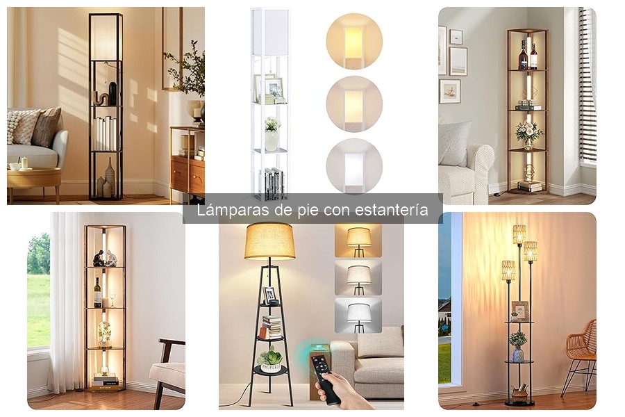 ** Tipos de lámparas de pie con estantería: guía de estilos