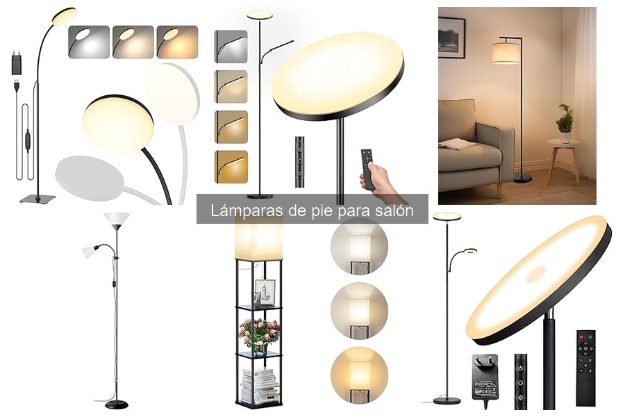 Tipos de lámparas de pie para salón: Estilos y características