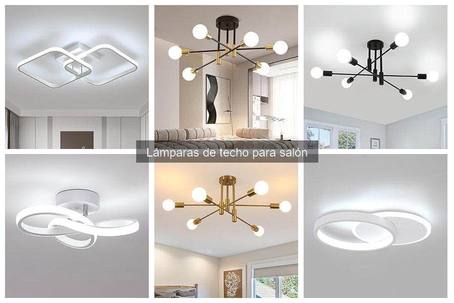 Tipos de lámparas de techo ideales para tu salón