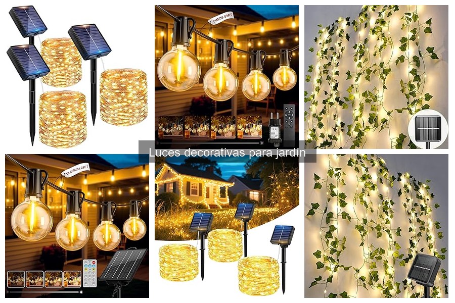 Tipos de luces decorativas para jardín: LED, solares y más