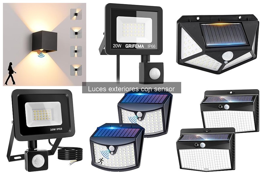 Tipos de luces exteriores con sensor: LED y Halógenas