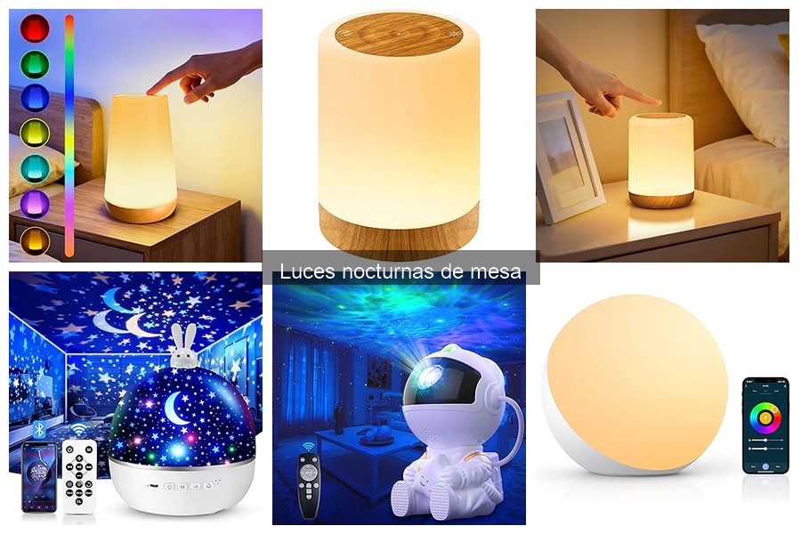 Tipos de luces nocturnas de mesa: Estilos y variantes