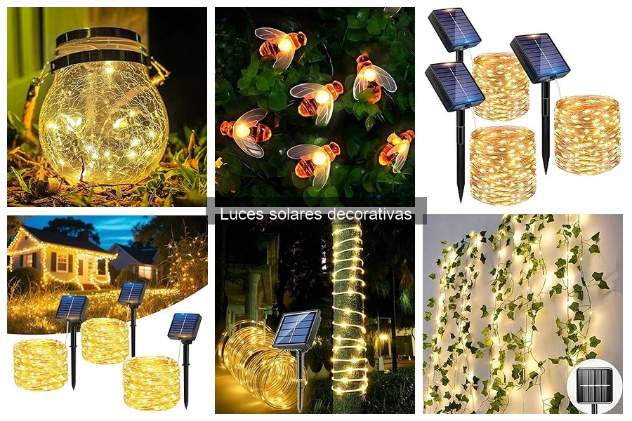 Tipos de luces solares decorativas para el jardín