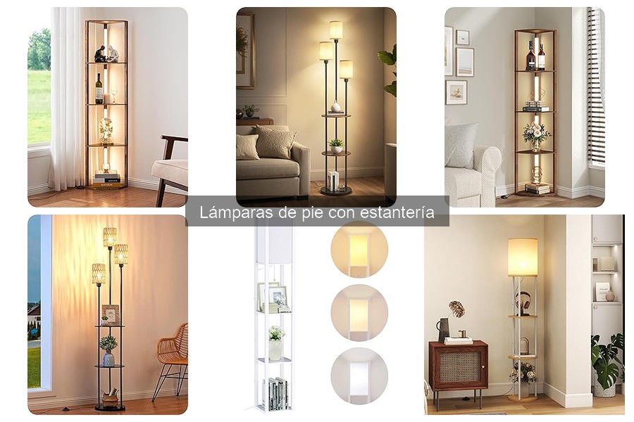 Ventajas de las lámparas de pie con estantería para tu hogar
